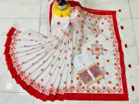 Half Silk Sharee and Cotton Panjabi Couple Set