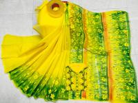 Hand Print Sharee Panjabi Couple Set