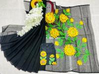 Hand Print Sharee Panjabi Couple Set