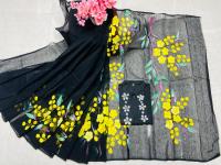 Hand Print Sharee Panjabi Couple Set
