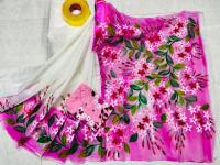Hand Print Sharee Panjabi Couple Set