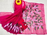 Hand Print Sharee Panjabi Couple Set