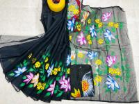 Hand Print Sharee Panjabi Couple Set