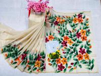 Hand Print Sharee Panjabi Couple Set