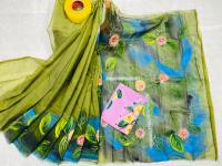 Hand Print Sharee Panjabi Couple Set