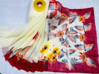 Hand Print Sharee Panjabi Couple Set