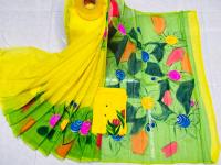 Hand Print Sharee Panjabi Couple Set