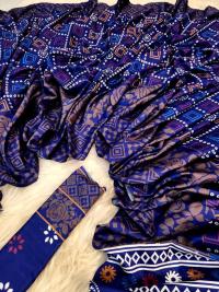 Batik silk sharee with blause pics