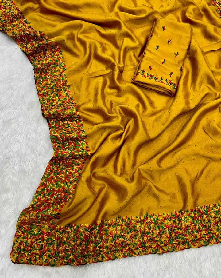Dhupiyan Silk Saree with Blouse Piece