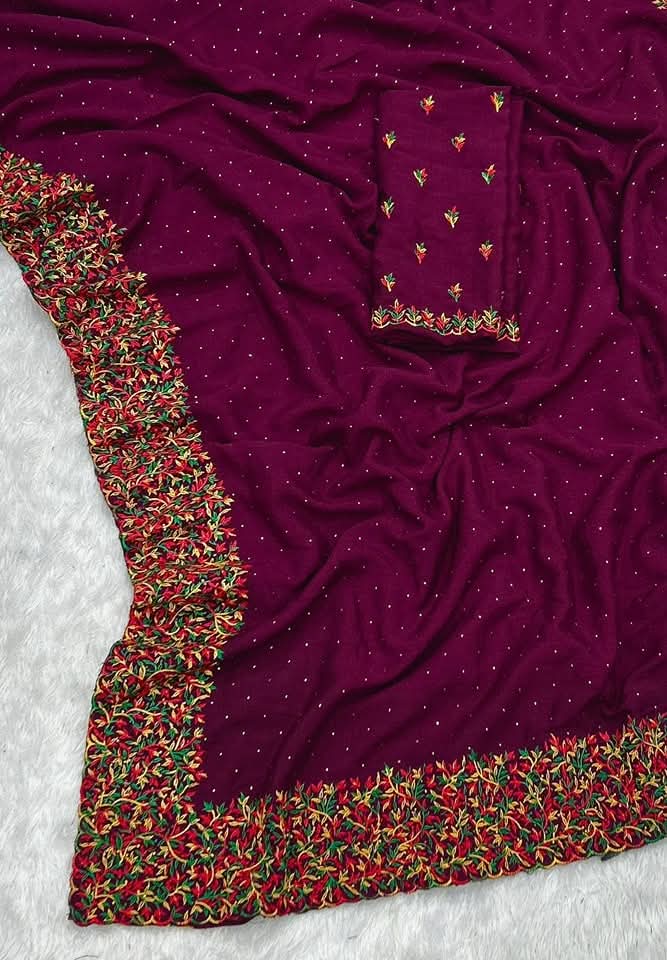 Dhupiyan Silk Saree with Blouse Piece