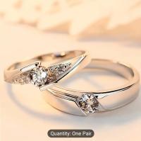 Silver Alloy Finger Ring for Couple (1 pair)