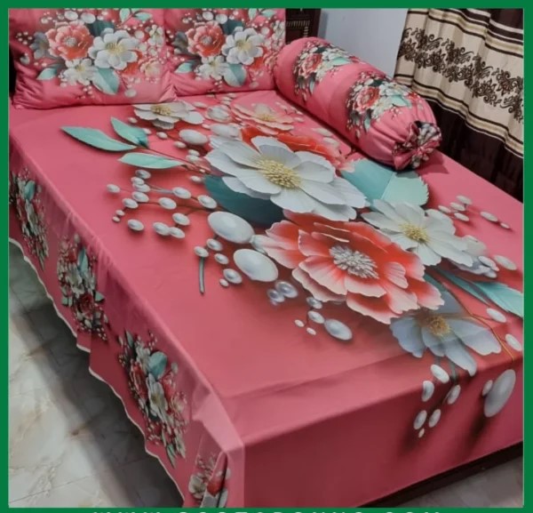 Primium 3D Bedsheet Four Piece Set