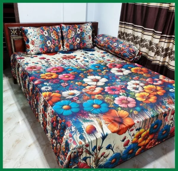 Primium 3D Bedsheet Four Piece Set