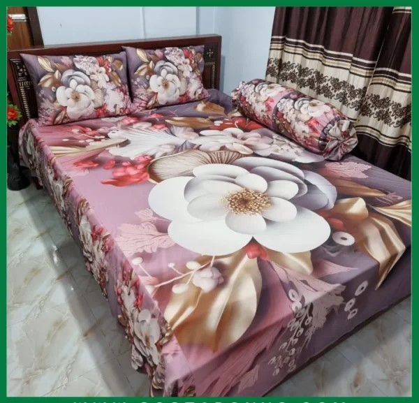 Primium 3D Bedsheet Four Piece Set