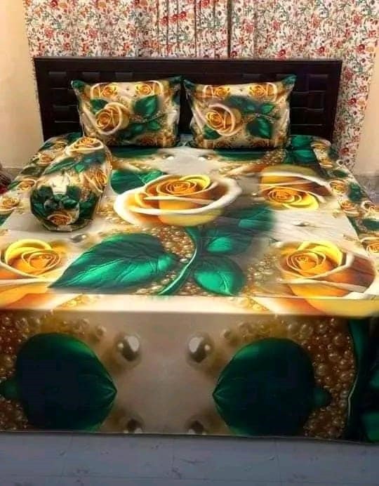 Primium 3D Bedsheet Four Piece Set