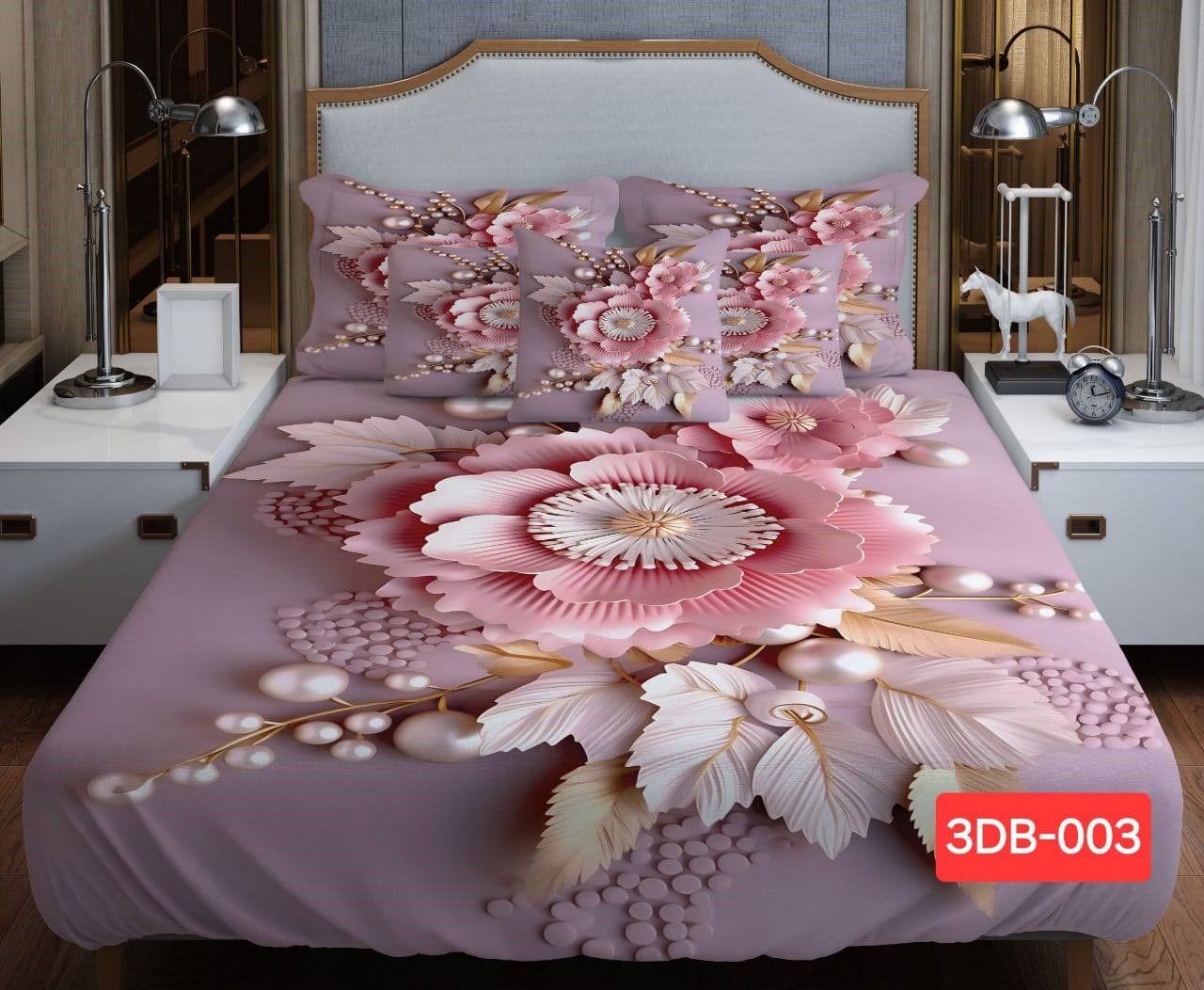 Primium 3D Bedsheet Four Piece Set