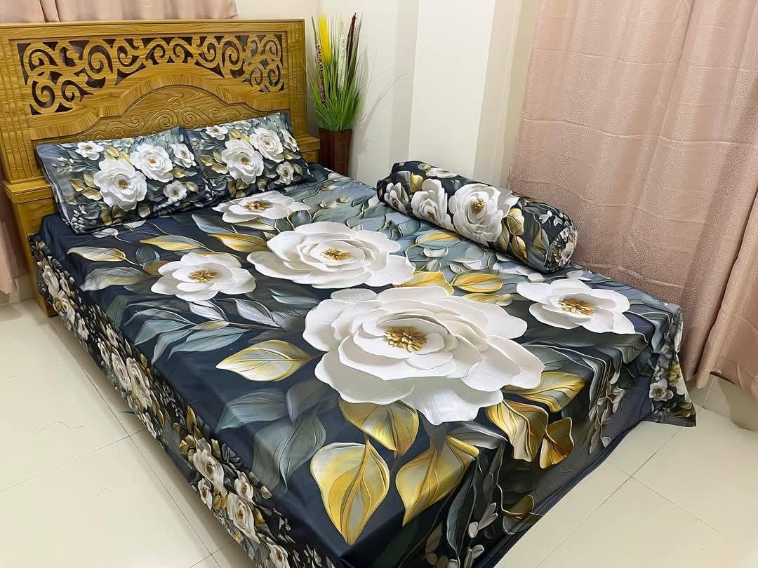 Primium 3D Bedsheet Four Piece Set