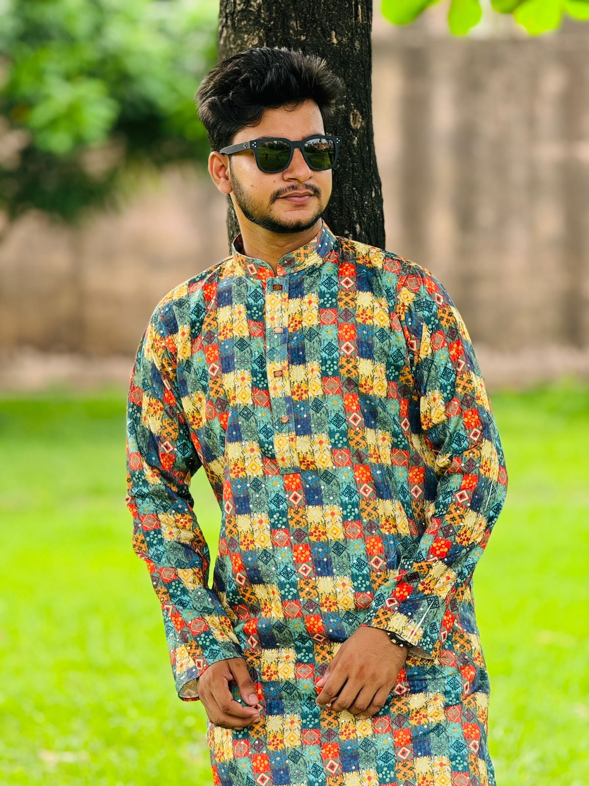 Cotton Print Panjabi