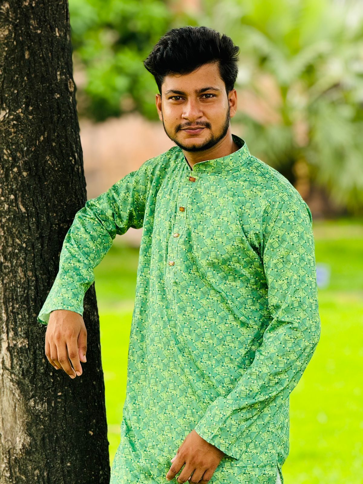 Cotton Print Panjabi