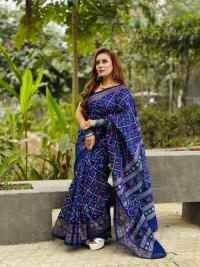 Dhupian Silk Sharee with Blaus Piece