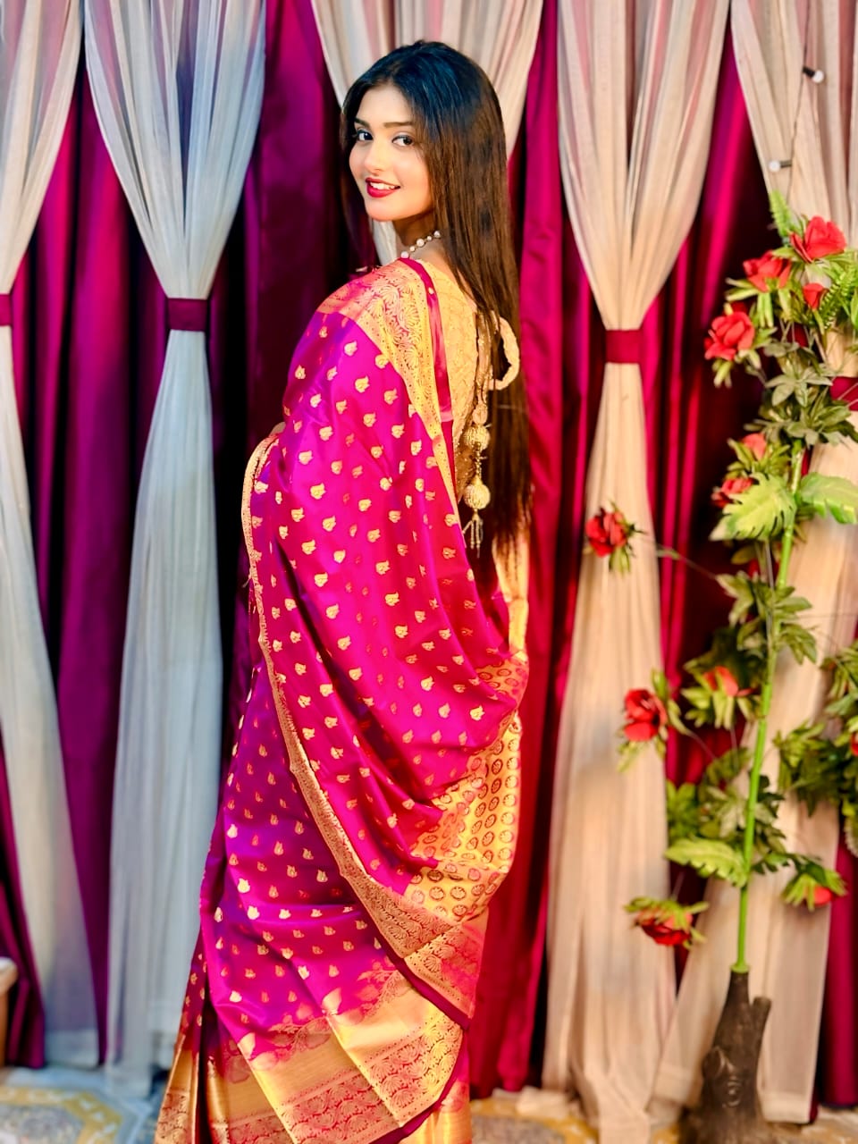 Soft silk katan sharee