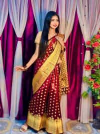 Soft silk katan sharee