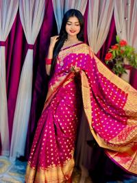 Soft silk katan sharee