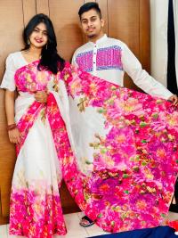 Sharee Panjabi Couple with Blouse Piece