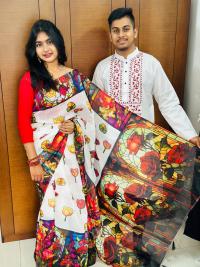 Sharee Panjabi Couple with Blouse Piece