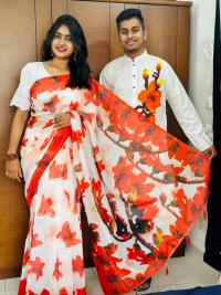 Sharee Panjabi Couple with Blouse Piece