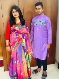 Sharee Panjabi Couple with Blouse Piece