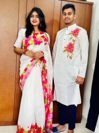 Sharee Panjabi Couple with Blouse Piece