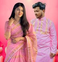 Sharee Panjabi Couple with Blouse Piece