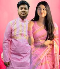 Sharee Panjabi Couple with Blouse Piece