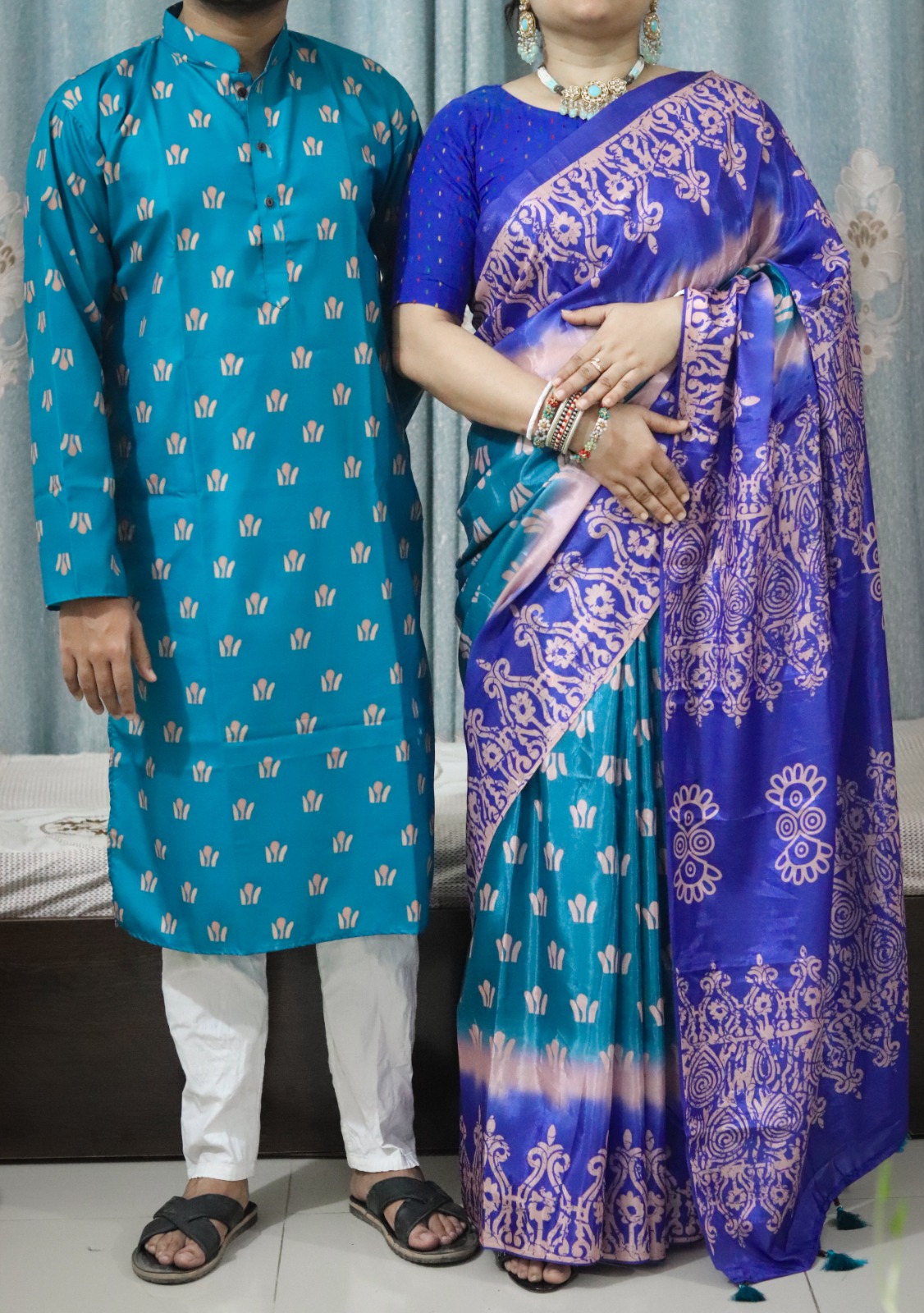 Sharee Panjabi Couple with Blouse Piece