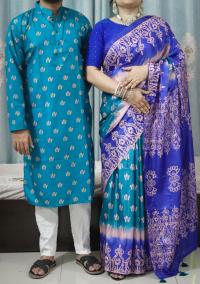 Sharee Panjabi Couple with Blouse Piece