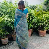 Block Print Sharee with Blouse Piece