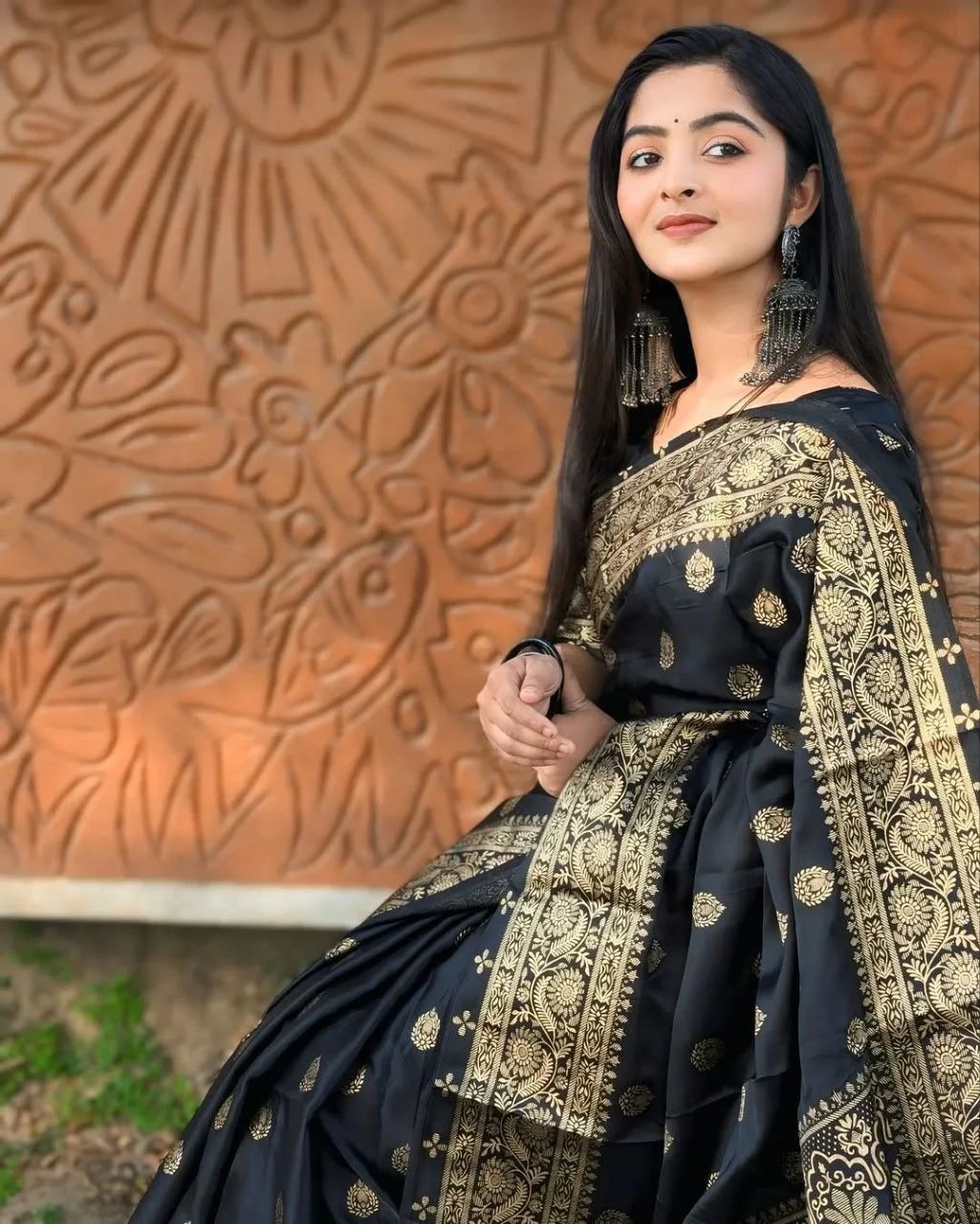 Japani Silk Skin Print Sharee with Blouse Piece