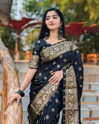 Japani Silk Skin Print Sharee with Blouse Piece