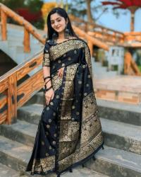 Japani Silk Skin Print Sharee with Blouse Piece