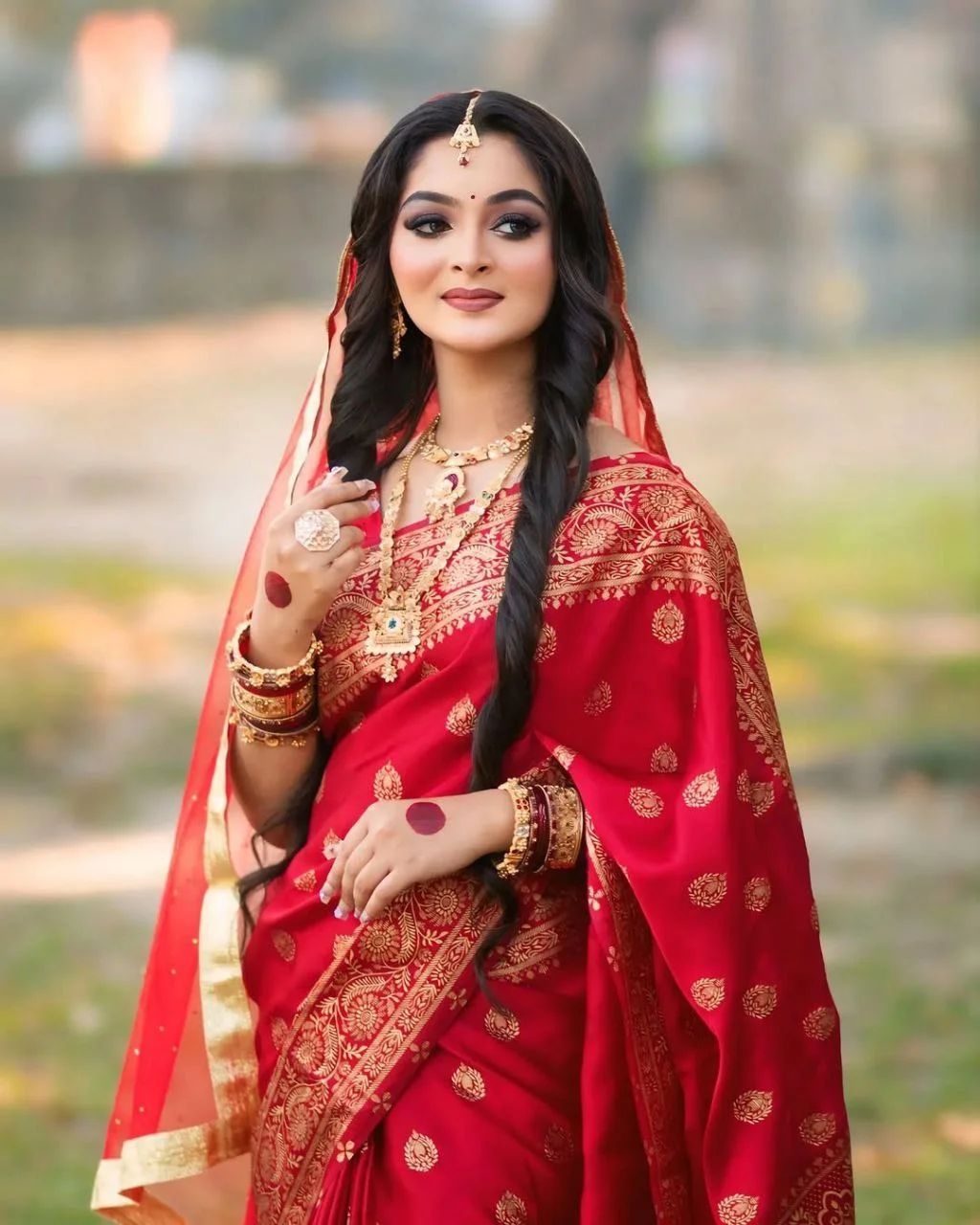 Japani Silk Skin Print Sharee with Blouse Piece