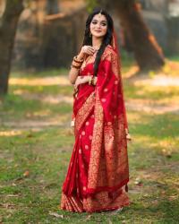 Japani Silk Skin Print Sharee with Blouse Piece