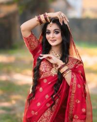 Japani Silk Skin Print Sharee with Blouse Piece