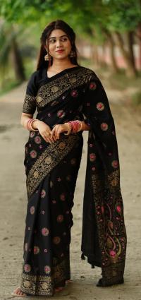 Japani Silk Skin Print Sharee with Blouse Piece