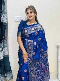 Japani Silk Skin Print Sharee with Blouse Piece