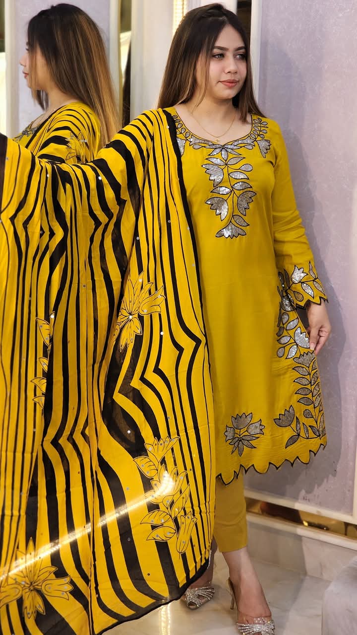 Embroidery Sequence Three Piece