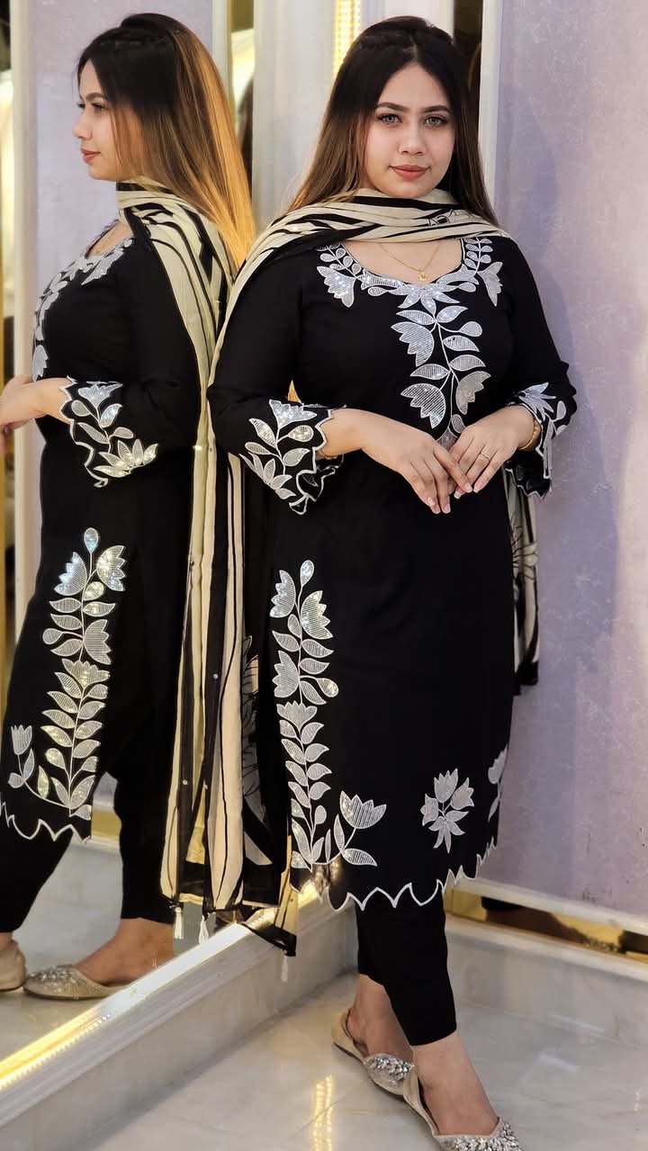 Embroidery Sequence Three Piece