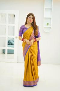 Kanjivaram katan Sharee with blause pcs