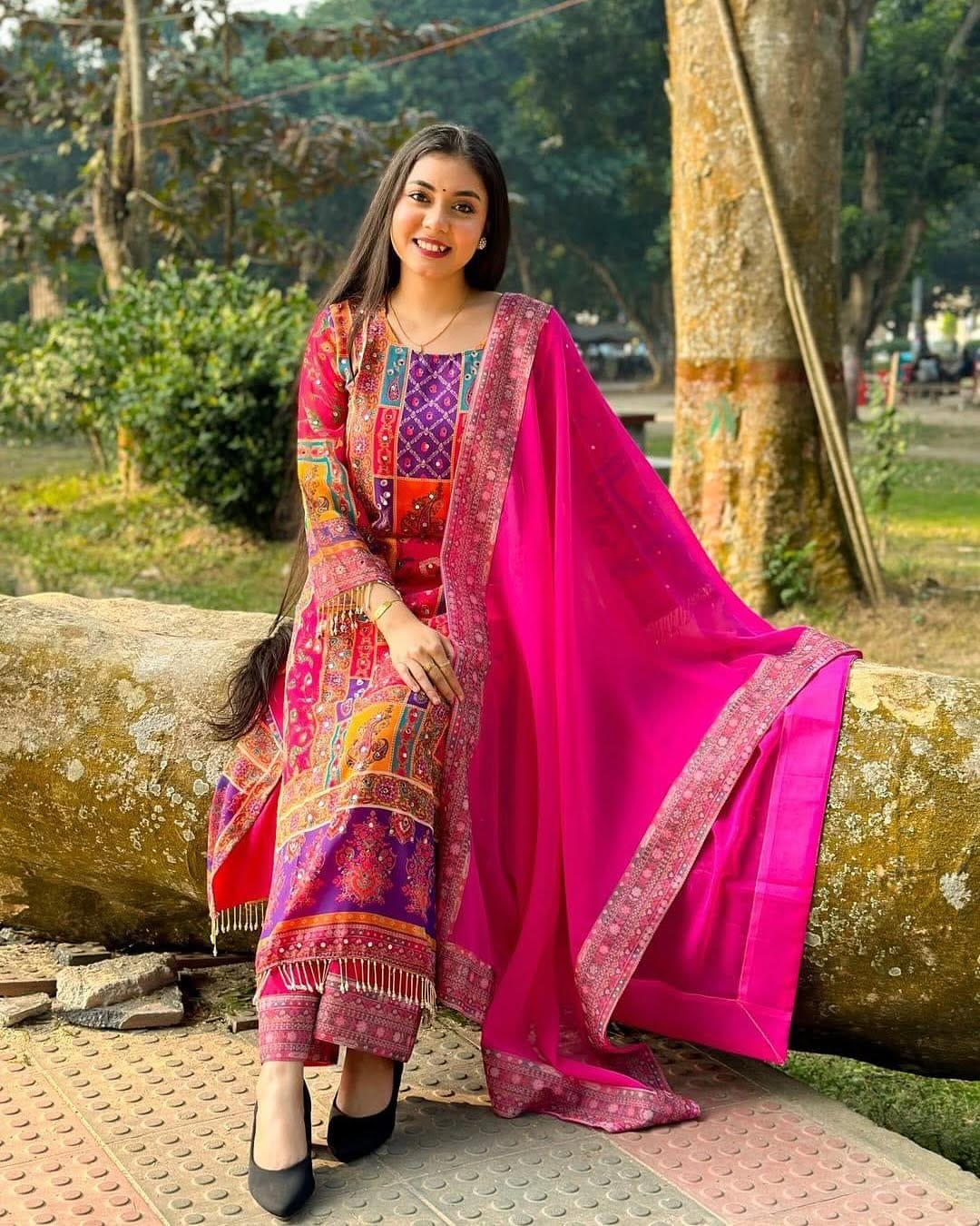 Georgette Readymade Three Piece