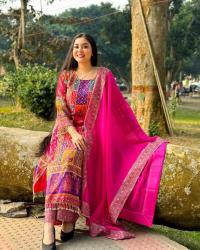 Georgette Readymade Three Piece